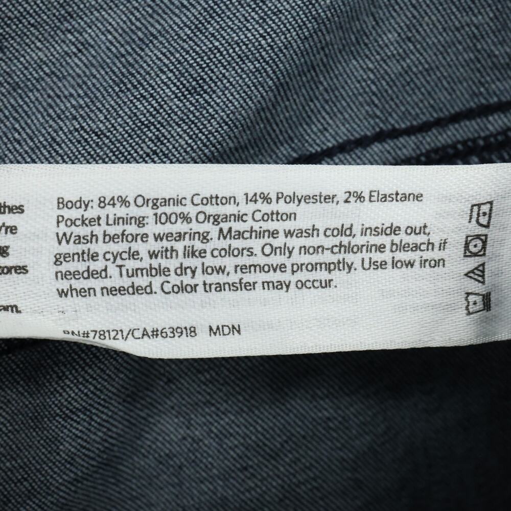 Eileen Fisher Jeans Womens 12 Blue Stretch Denim Straight Leg Preppy Academia - Picture 10 of 12